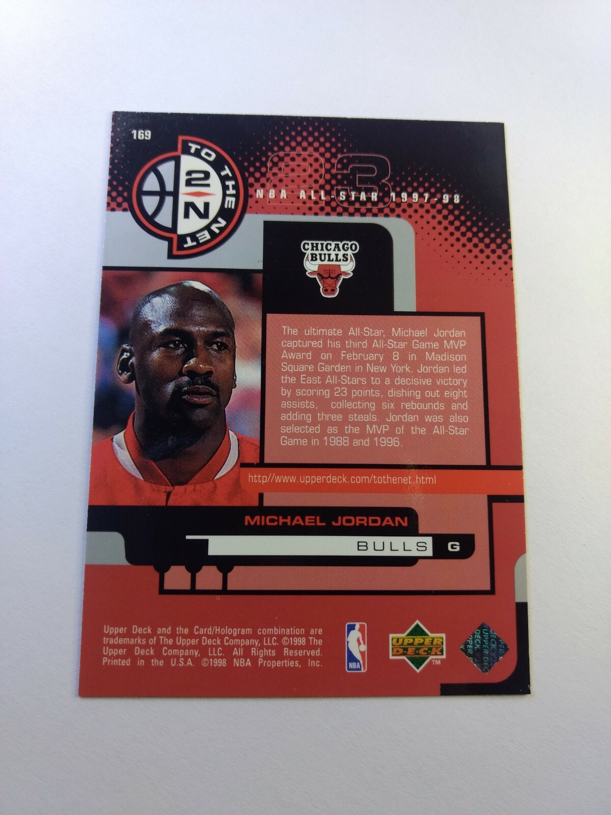 1998-99 Upper Deck To The Net Michael Jordan #169, Chicago Bulls | eBay