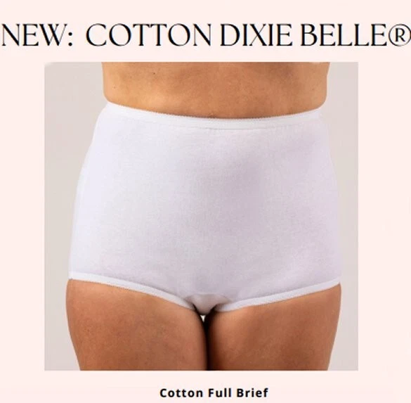 3 Pair Dixie Belle Panties White 100% Cotton Size 15 Panty Finally Back In Stock - Image 2 of 2