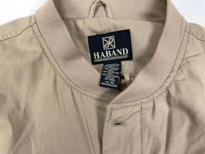 VTG 90s Beige Full Zip Bomber Jacket Adult XL Mod Retro