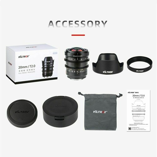 VILTROX 20mm T2.0 Full Frame Cine Lens for Sony E-Mount A9 A7R3 A7M4 III Camera - Picture 11 of 11