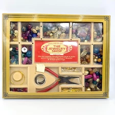 Vintage Jewelry Making Kit The Jewelry Shop Bead Craft Set w/ Tools & Findings