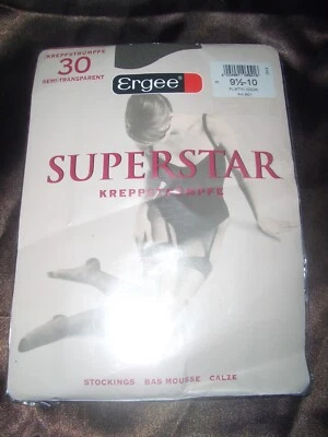 Ergee Superstar Damenstrümpfe Straps Strümpfe Gr. 9,5-10 platin 30 den OVP - Bild 1 von 2