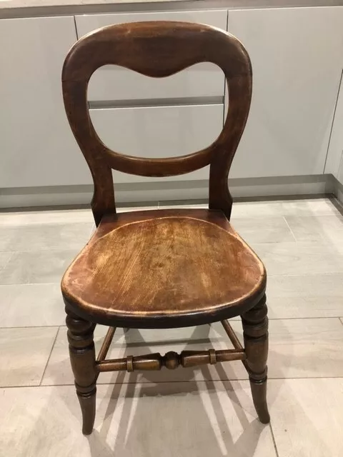 Antique discount heart chair