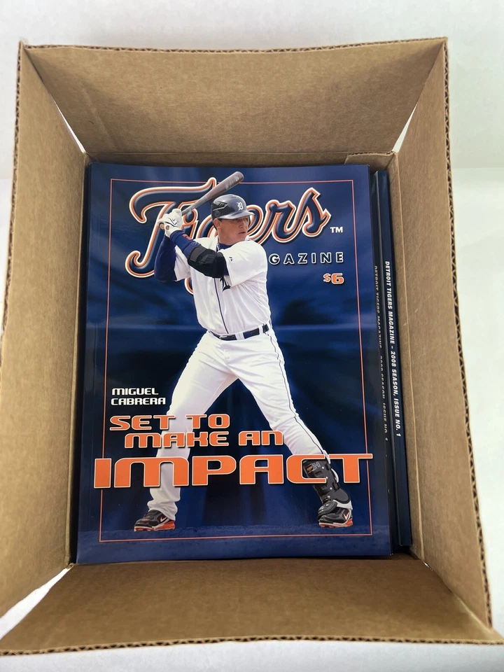 2008 Detroit Tigers Program Magazine Miguel Cabrera Cover Issue #1 NEW Lot Of 32 - Image 3 of 4