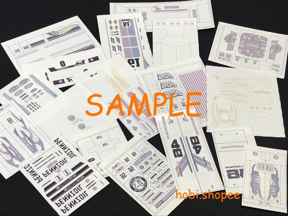 WT235 White Toner Waterslide Decals MOON SIGN 2 For Custom 1:64 Hot Wheels - Image 4 of 4