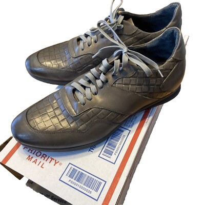Paul Fredrick Men s Dress Shoes Size 11 Leather Made in Italy Brown Oxford Forma