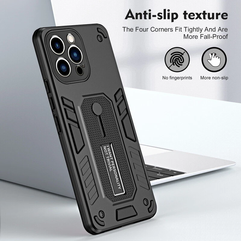Shockproof Stand Hard Back Phone Case for iPhone 14 13 12 Pro Max 11  