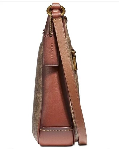 ï¸ Coach Coated Canvas Chaise 38579 Signature Tan/Rust/Gold Crossbody | eBay