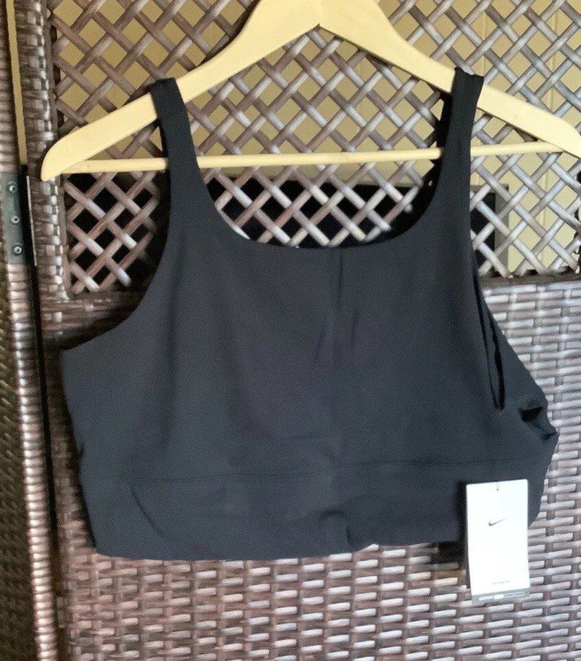 NIKE Training Sports Bra Black Dri Fit Womens XL NWT - Image 2 of 3