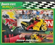 VRHTF NHRA RARE STEVE JOHNSON SLICK 50 RACING PRO STOCK MOTORCYCLE HAND OUT