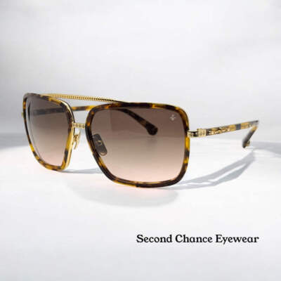 Brand New Philippe V-No. 9 Sunglasses-Tortoise/Gold 63mm Frame-Handmade in Japan