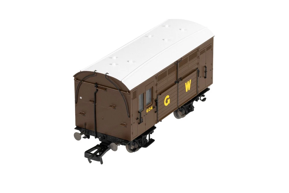 HORNBY R60277 GWR 604 HORSE BOX 4 WHEEL FREIGHT WAGON MODEL RAILWAYS - ERA 3 - Image 3 of 4