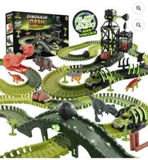 Toyz Dinosaur Dash Track 225 Piece Track For Kids Ages 3+