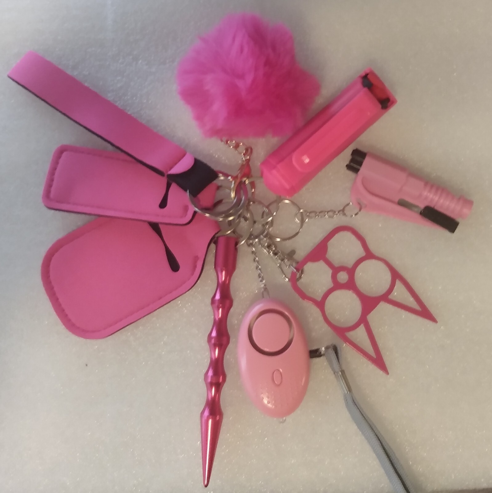 Safety Keychain Set With Pepper Spray, Alarm, And More eBay