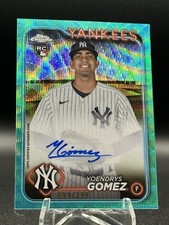 2024 Topps Chrome Update RC Yoendrys Gomez Aqua Wave Auto /199 SP Yankees WS