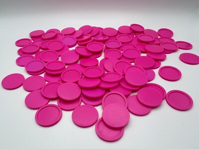 10 Einkaufswagenchips Pfandmarken | Neon-pink | Made in Germany! Dein Ding