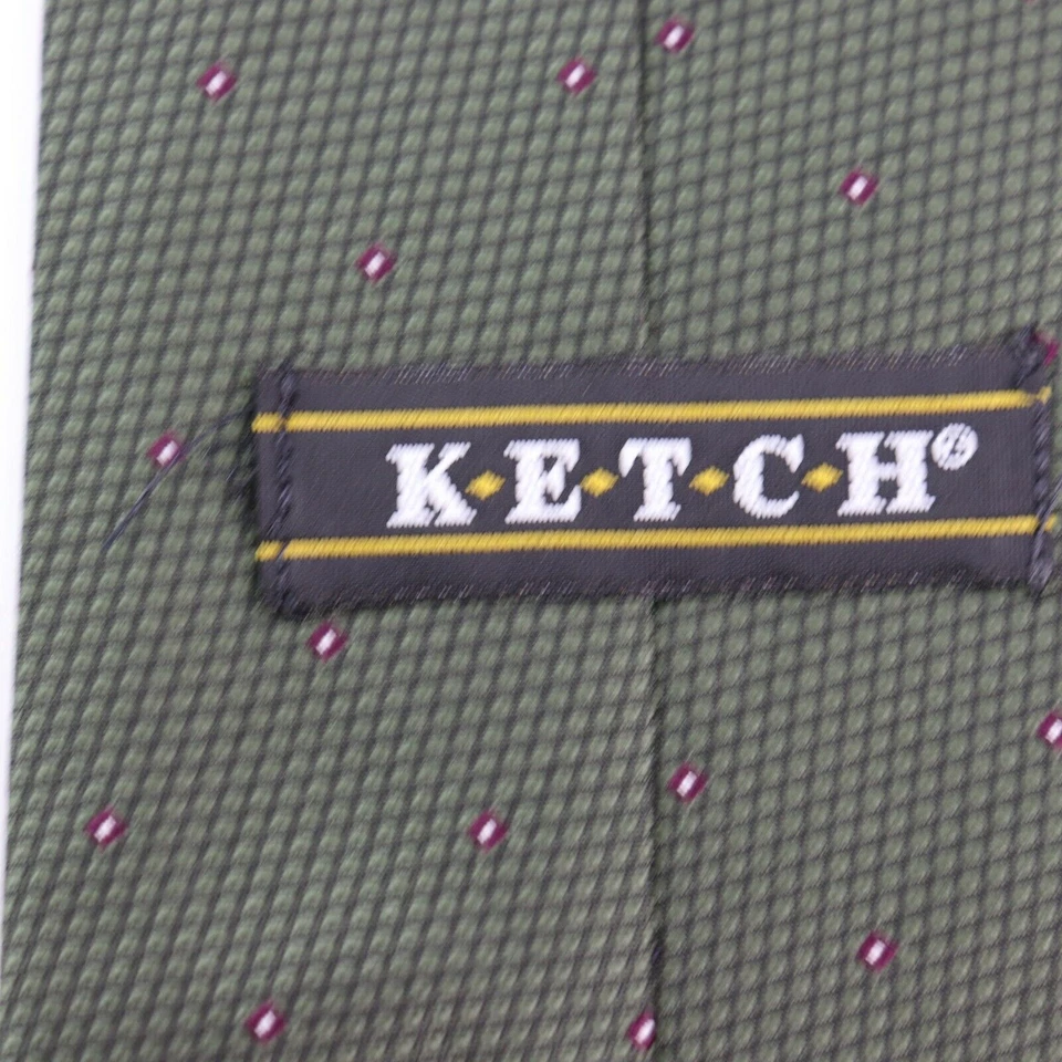 Corbata clásica con textura verde Ketch Hunter para hombre Foto 2 de 4