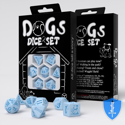 Q-Workshop Dogs Dice Set (7) Max D&D RPG
