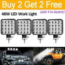 12-24V LED Work Light Bar Flood Spot Lights Driving Lamp Offroad Car Truck SUV