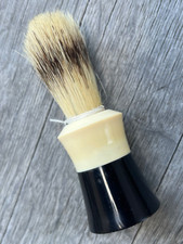 Vintage Ever-Ready Sterilized Shaving Brush 100T Ivory/ Black Handle Made in USA