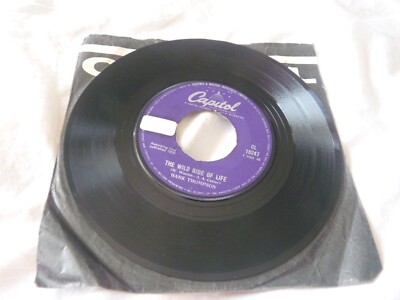Hank Thompson C&W country 7'' The Wild Side Of Life plays VG+ Give The World A Sm