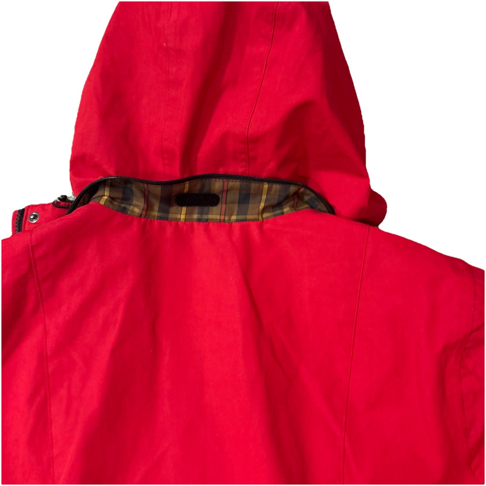 Pendleton Red Hooded Coat with Plaid Lining. Size… - image 10