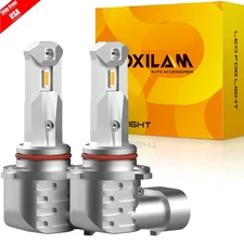 OXILAM H10 9145 LED Fog Light Bulbs High Low Beam 3000K Golden Yellow 100W Power