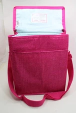 Thirty-One 31 Picnic Thermal Tote Pink Crosshatch New in Bag