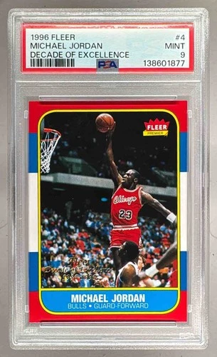 1996 Fleer 4 Michael Jordan Decade of Excellence PSA 9 138601877