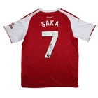 Autographed/Signed Buyako Saka Arsenal Red Soccer Futbol Jersey Beckett BAS COA