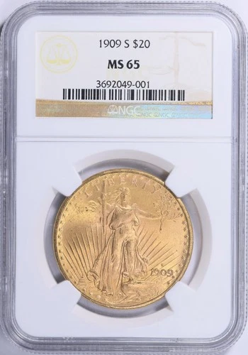 1909-S Saint-Gaudens Double Eagle — photo from the most recent tracked eBay sale