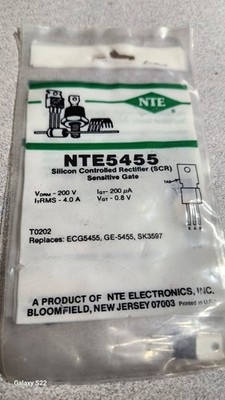 NTE5455 SCR USED I VARIOUS APPLICATIONS