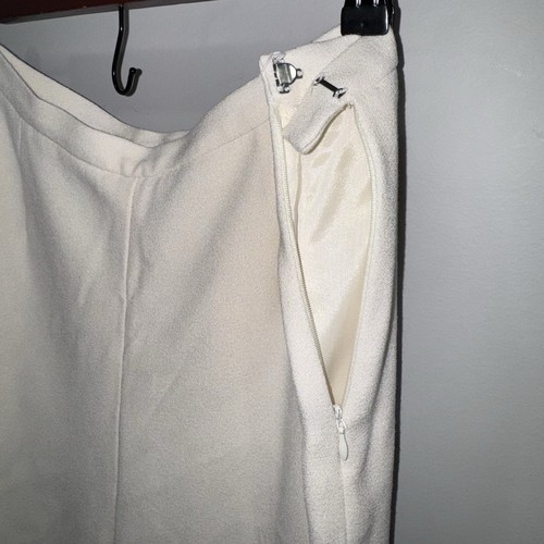 Lord & Taylor Pants Women’s Ivory Rayon Blend Sz 16 Fully Lined Luxury Spring - Picture 2 of 11