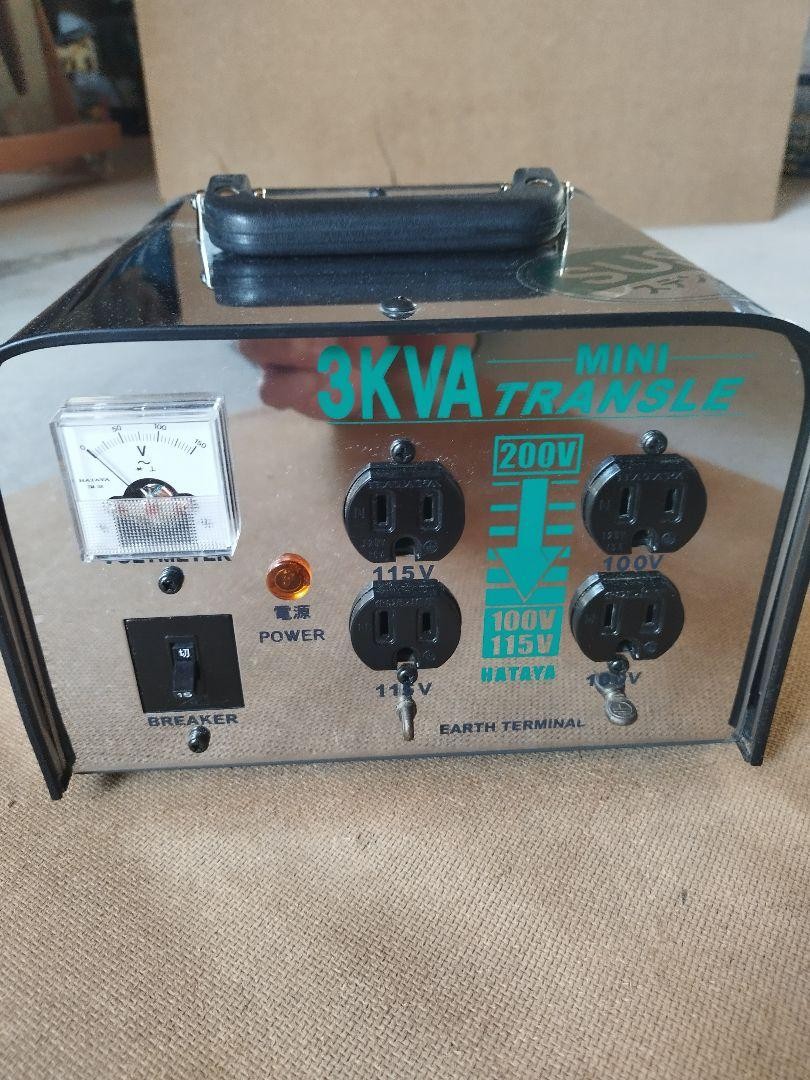 Hataya Mini Transformer LV-03C 3KVA Used AC200V to AC100V Power