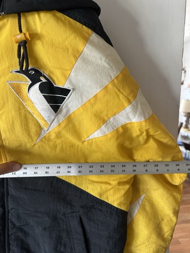 Vtg Pittsburgh Penguins Apex One Sharktooth Jacket Puffer Bomber Sz L 90s NHL - Picture 21 of 22