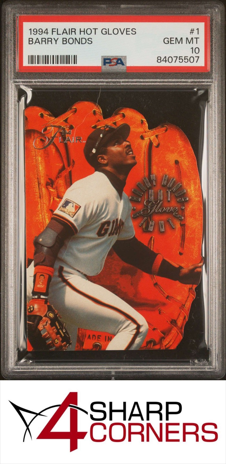 1994 FLAIR HOT GLOVES #1 BARRY BONDS GIANTS PSA 10