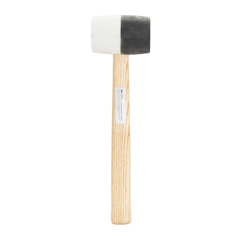 Double Headed Rubber Mallet Non Marring Hammer Hardwood Handle 16oz Tool Durable - Image 2 of 4