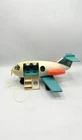 Fisher Price Vintage Little People Fun Toy Jet Airplane 1970 Pull Toy