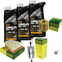 Mann Inspektionspaket 3L Mannol Longlife 504/507 5W-30 FüR VW Fox 1.2 Polo Skoda