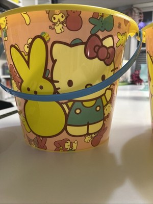 Lot Of 2! Hello Kitty  And Peeps Easter Pail Bucket