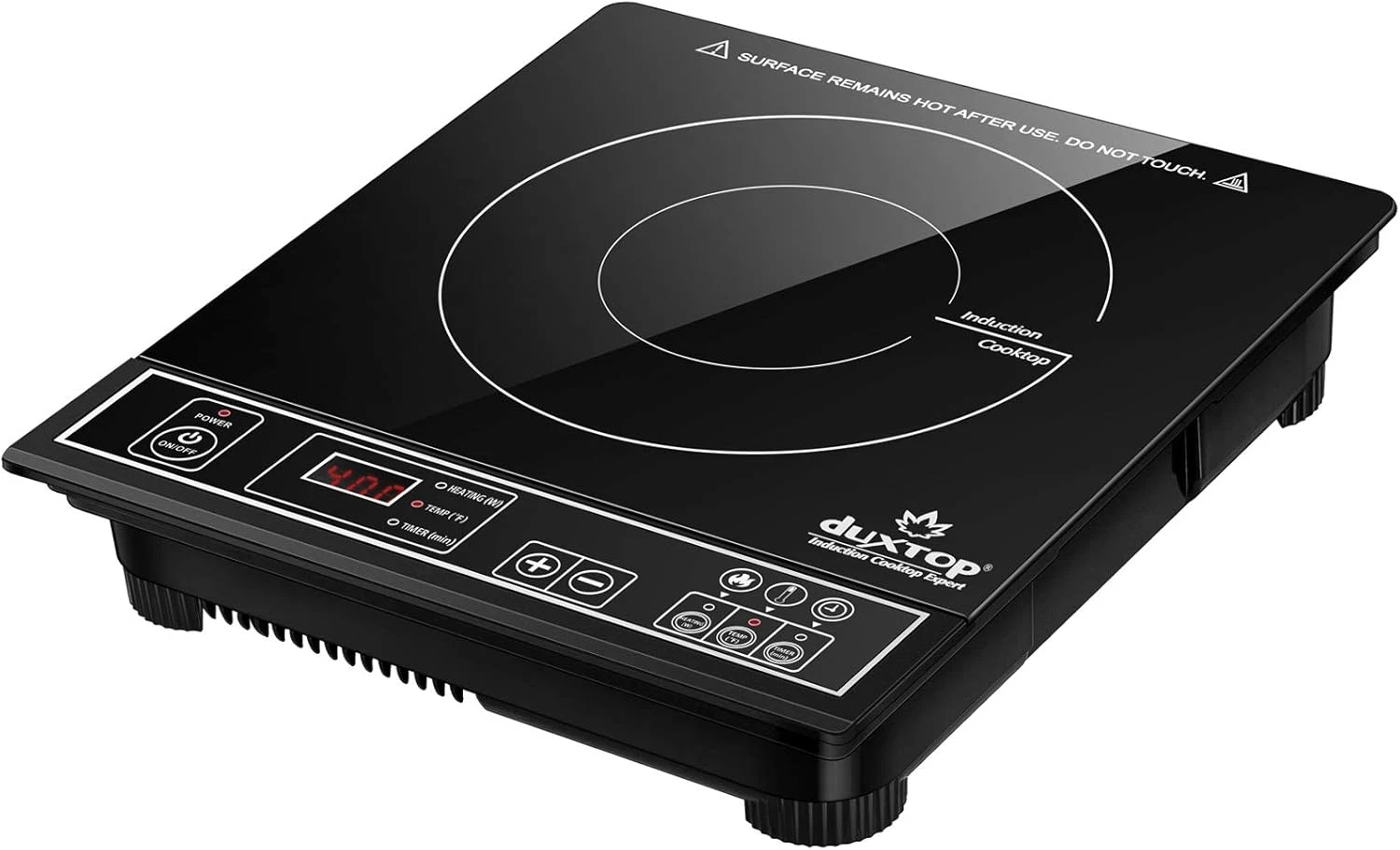 1800W Portable Induction Cooktop Burner - Sleek Silver Design