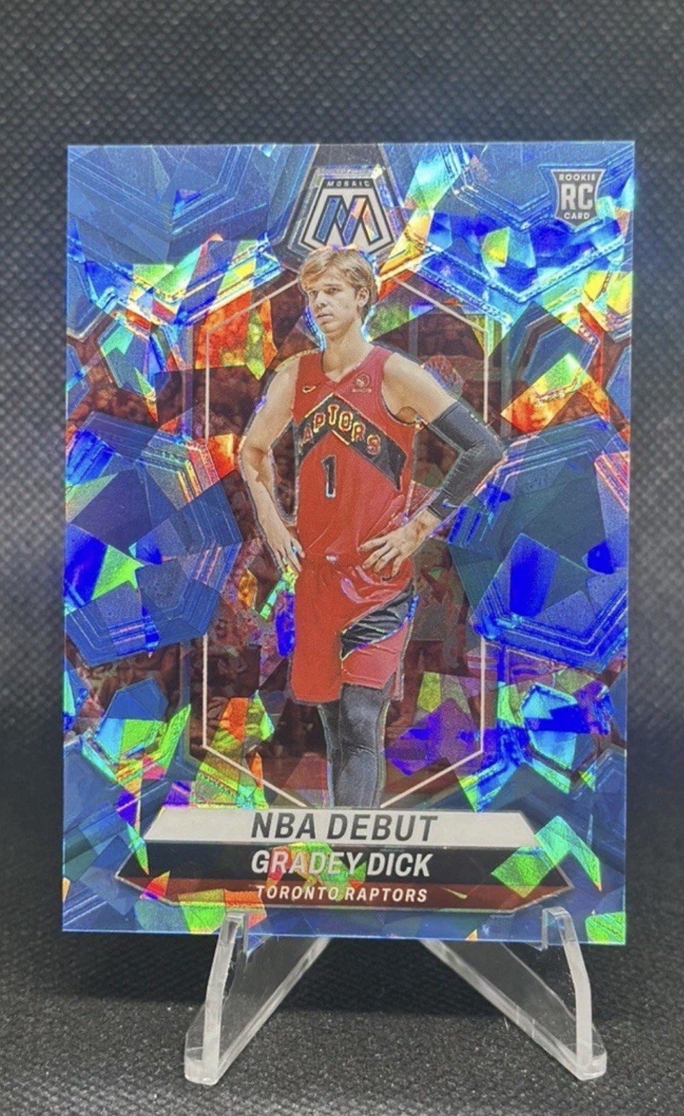 2023-24 Panini Mosaic - NBA Debut Gradey Dick #260 Ice Mosaic Prizm /125 (RC)