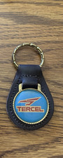 Vintage Toyota Tercel Leather Keychain Black Blue Brown READ DESC