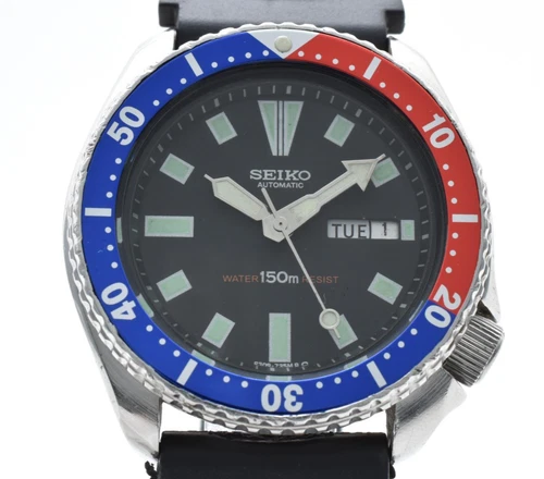 Rare! [NEAR MINT] Seiko 6309-7290 Pepsi Diver Vintage Automatic Men's Watch JPN