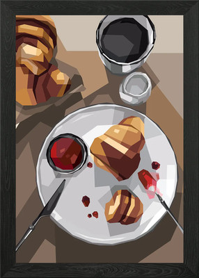 Brot und Marmelade Gerahmtes Wandbild Poster Leinwanddruck Bild