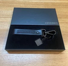 American Express Centurion Card Holders Limited Black Leather Keyring Novelty NE