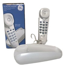 GE Slimline Phone Model 292536E1B Hearing Aid Compatible Easy Dial Buttons