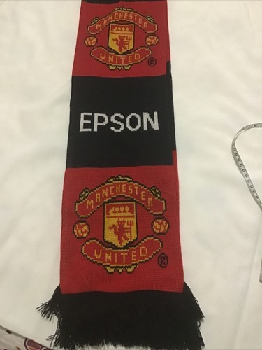 MANCHESTER UNITED SOCCER SCARF / Official MERCHANDISE Epson / FUTBOL BUFANDA EPL - Picture 6 of 7