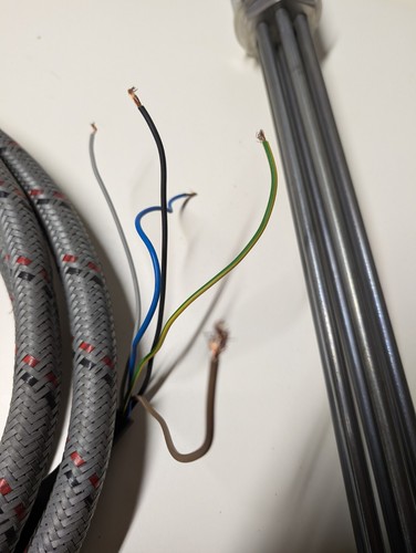 Resistenza trifase da 3 kW/380 Vca, per immersione L 68,5 cm, acciaio 304-316 - Foto 4 di 7