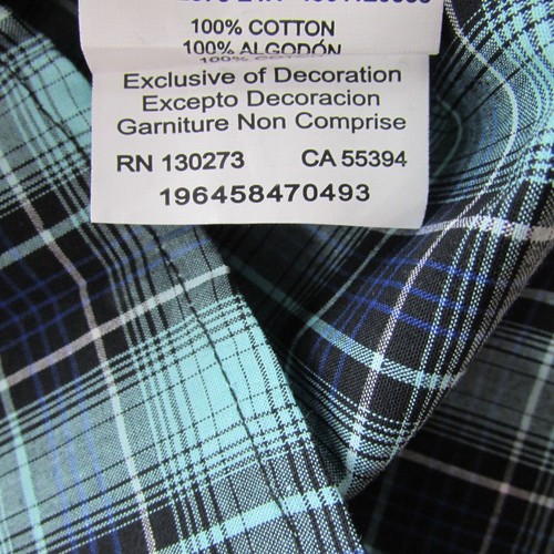 Wrangler Retro Boy's Long Sleeve Plaid Snap Western Shirt Turquoise/Black - Picture 3 of 6